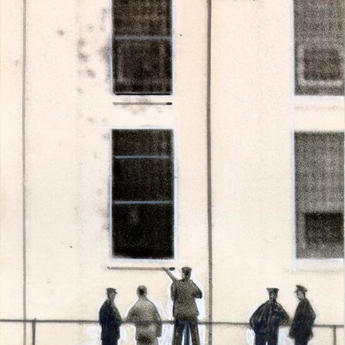 [Scene from Alcatraz Prison riot of May, 1946]
