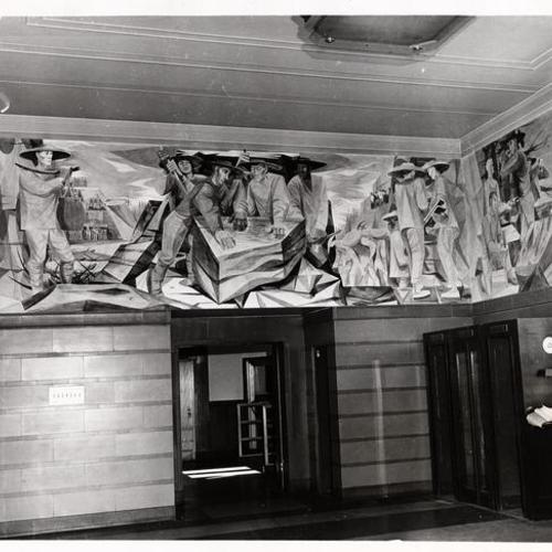 [Mural 'Building the Railroad' by artist Anton Refregier at the Rincon Annex Post Office]