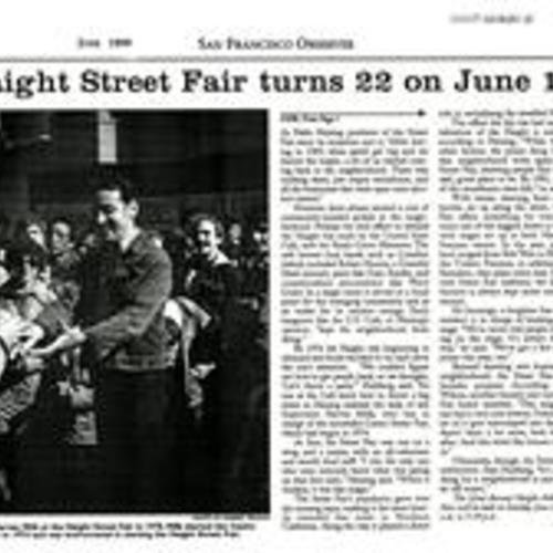 "Haight Street Fair Turns 22 on June 13", San Francisco Observer, June 1999