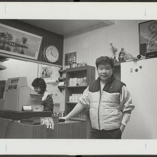 Huynh Trung Nhi in his restaurant at Turk and Leavenworth Streets