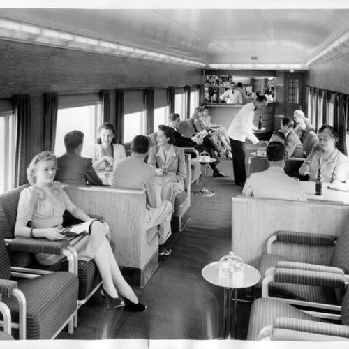 [Lounge car in the "City of San Francisco" streamlined train]