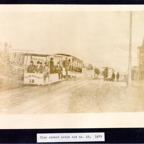 Clay street cable car no. 12.  1873