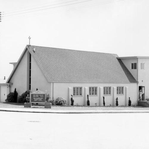 [Sunset Lutheran Church located at Moraga and 37th Avenue]