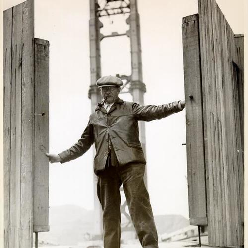 [John Linn, gatekeeper for Golden Gate Bridge during construction]