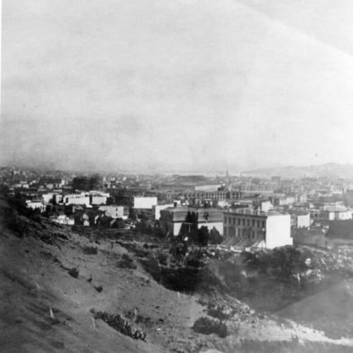 [View of Eddy Street houses from Octavia Street]
