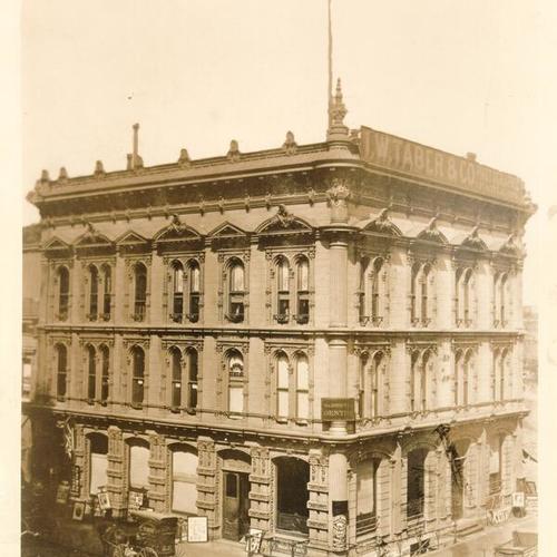 [I.W. Taber, northeast corner Mongomery and Market. 1880]