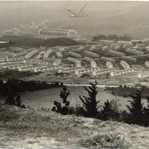 [View of Sunnydale housing project from a nearby hill]
