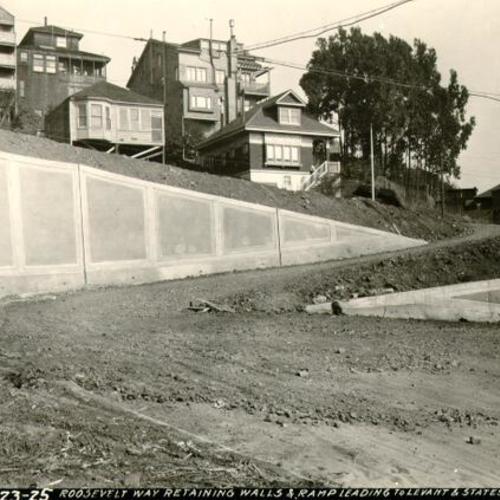 Roosevelt Way retaining wall & ramp leading to Levant & States sts