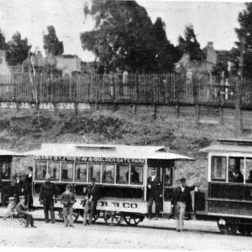 [Geary Street Cable Car line at Geary Street and Presidio Avenue]