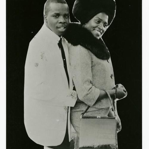 [Clarence and Emma Jean going to a concert at Fillmore Auditorium in 1961]