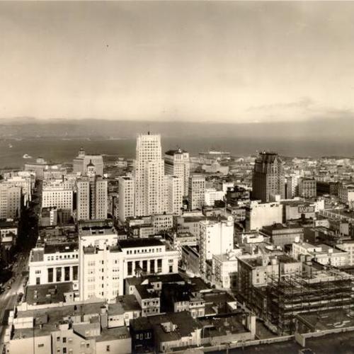 [View of San Francisco and bay, looking east]