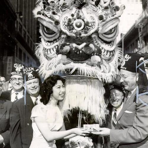 [Queen Ruby Kwong at the Chinese New Years parade]