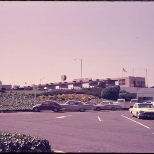 View of toll plaza at Golden Gate Bridge