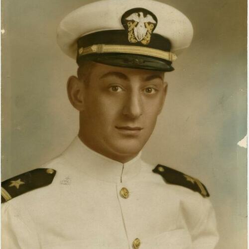[Portrait of Harvey Milk in Navy uniform]