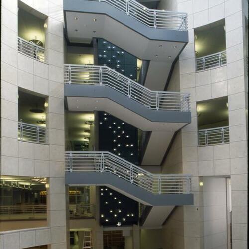 [San Francisco Public Library's new Main interior public stairways]