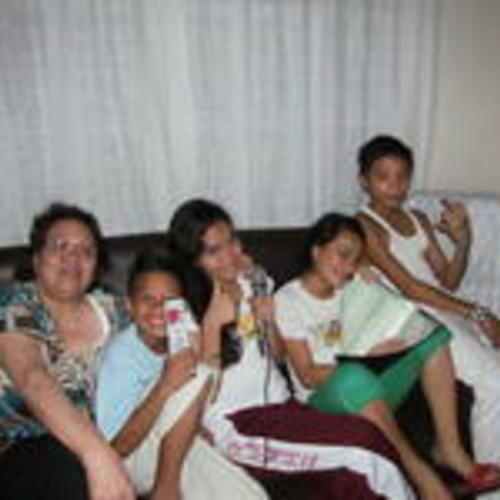 [Reylita's brother's grandchildren in San Pablo City, Laguna, Philippines, bonding over karaoke]