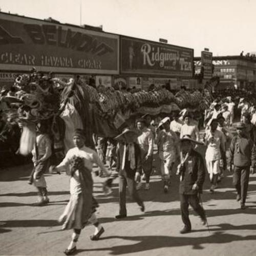  Great Dragon, Parade from Portola Festival, October 19-23, 1909]