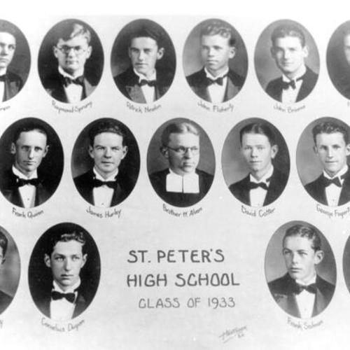 [St. Peter's High School class of 1933]