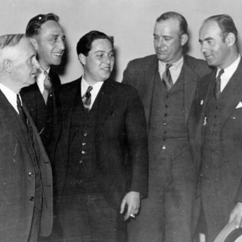 [Harry Bridges and other waterfront strike leaders]