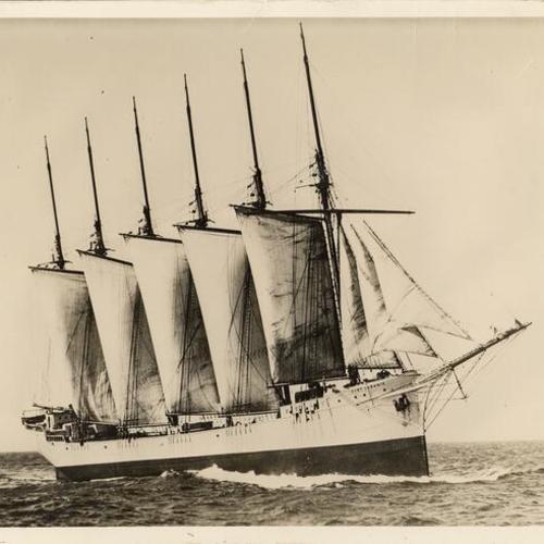 [Drawing of schooner "Fort Laramie"]