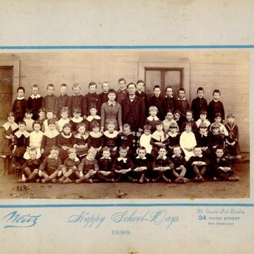 [Class photo at unidentified school, 1888]
