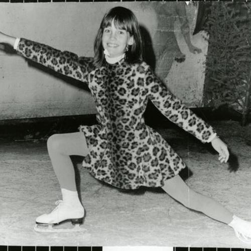 [Lynn in her ice skating costume at the San Francisco Rink at 48th Avenue]