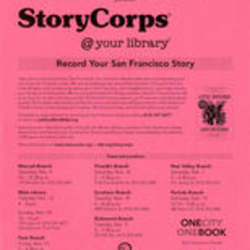 StoryCorps @ your library flyer