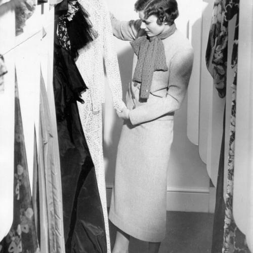 [Unidentified participant in a style show at the Palace Hotel]