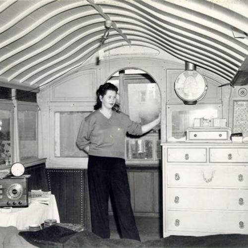 [Anna Marie Adams in her home at "Carville" near Ocean Beach]