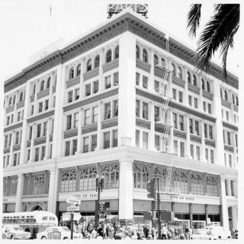 [City of Paris department store at the corner of Geary and Stockton streets]