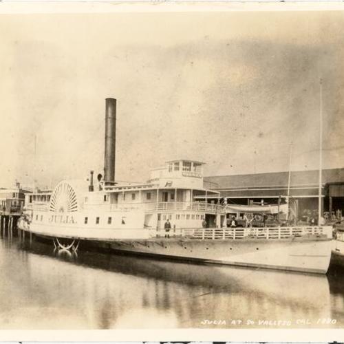 [Ferryboat "Julia" at Southern Vallejo Cal 1880]