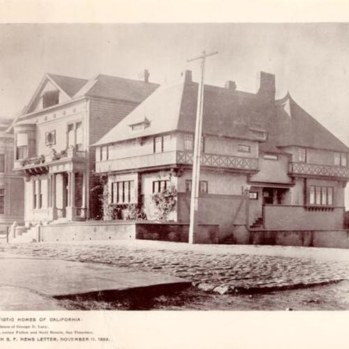 ARTISTIC HOMES OF CALIFORNIA: Residence of George D. Lucy, S. W. corner Fulton and Scott Streets, San Francisco. WITH S. F. NEWS LETTER, NOVEMBER 11, 1899