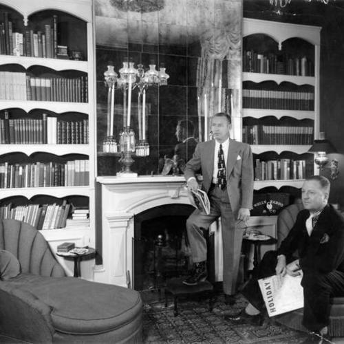 [Lucius Beebe and Charles Clegg, author-photographer team in a restored John piper's house i] Virginia City, Nev.]