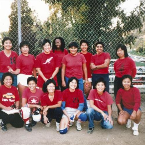 [Team Tom Girls, Oakland Asian lesbian softball team, Summer of 1987]