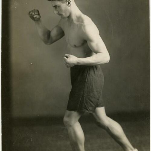 Frankie Campbell in boxing stance