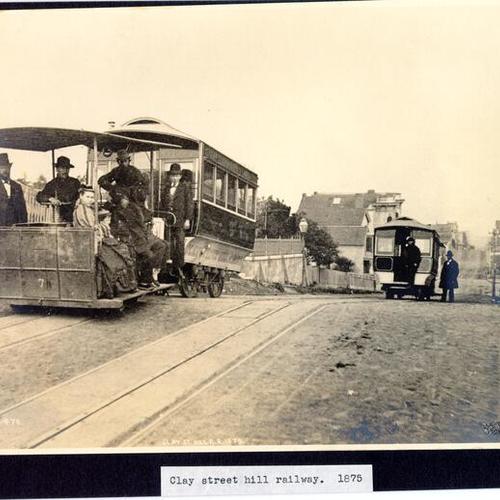 Clay street hill railway.  1875