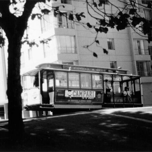 [Powell and Hyde streets line cable car]