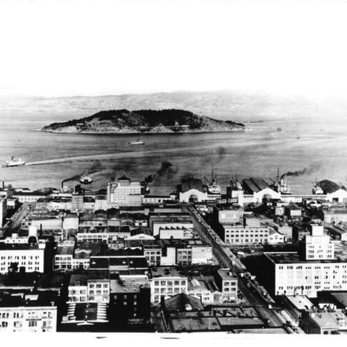 [View of waterfront and Yerba Buena Island]