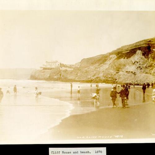 Cliff House and beach. 1878