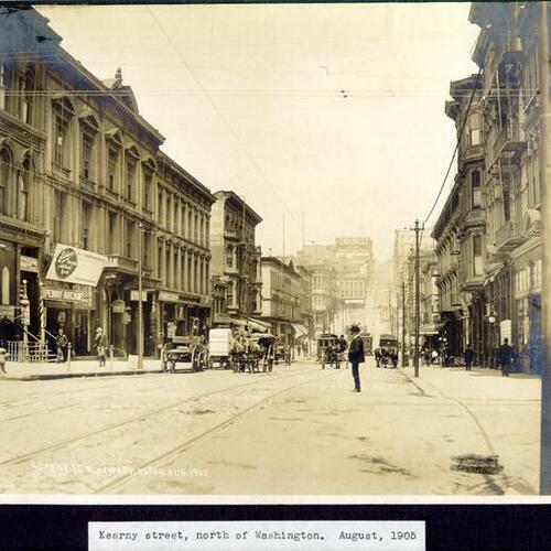 Kearny street, north of Washington. August, 1905