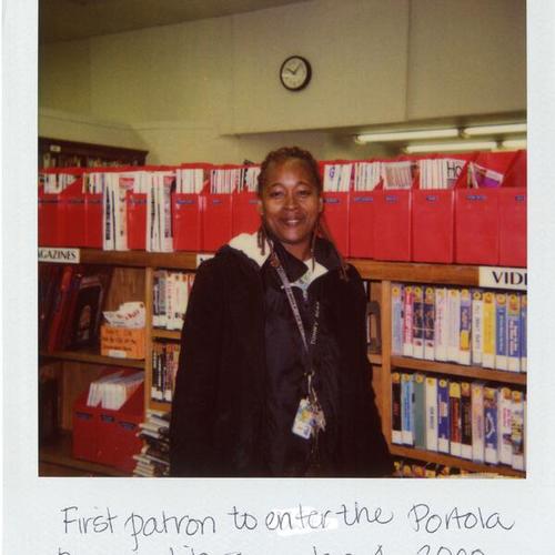 First Person to Enter the Portola Branch Library