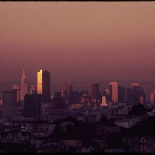 San Francisco skyline at sunset