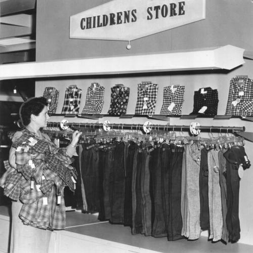 [Kay Pearson, manager of the children's department at Hale's Mission Store]