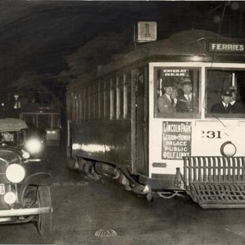 [Streetcars operating during general strike]