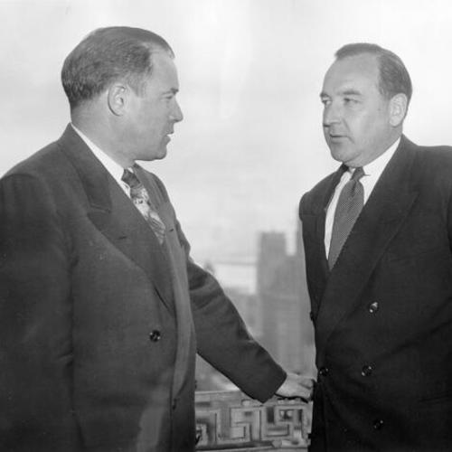 [District Attorney Pat Brown and Attorney General J. Howard McGrath]