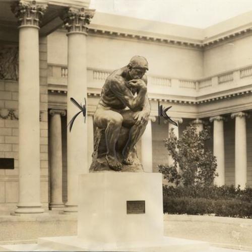 [Sculpture of "The Thinker" by Auguste Rodin at the Palace of the Legion of Honor]