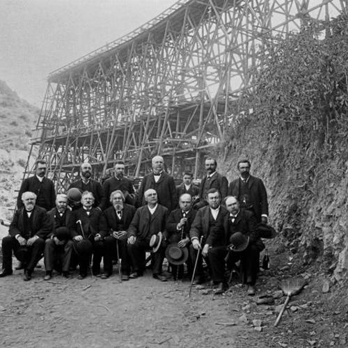 [Directors at Crystal Springs Dam and others]