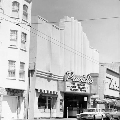 [Exterior of the Presidio Theater at 2340 Chestnut Street]