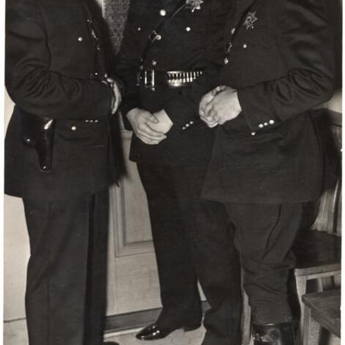 [Policemen Eugene Bunner, Leo Bunner Jr., and Jack Countryman]