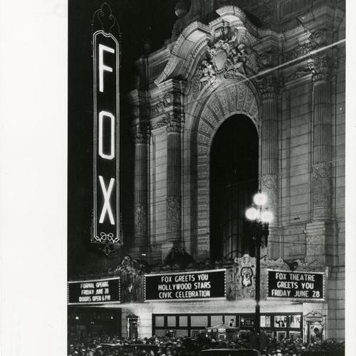 [Opening of Fox Theater]